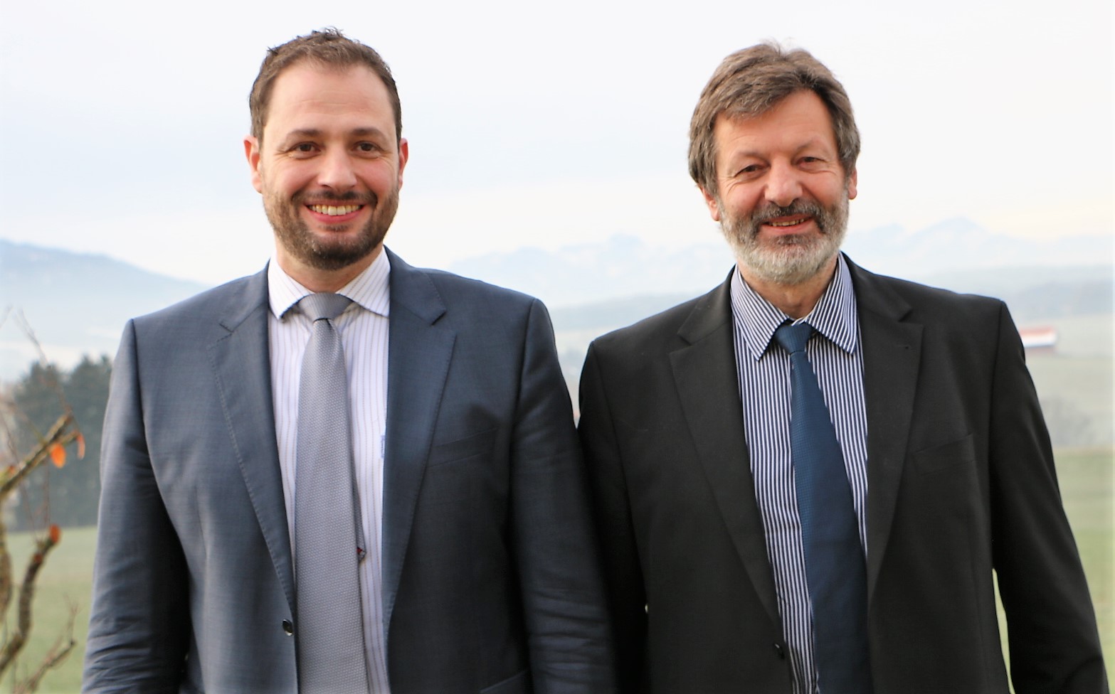 Copyright AGIR - Frédéric Ménétrey, directeur de la Chambre fribourgeoise d'agriculture (UPF) et Fritz Glauser, président