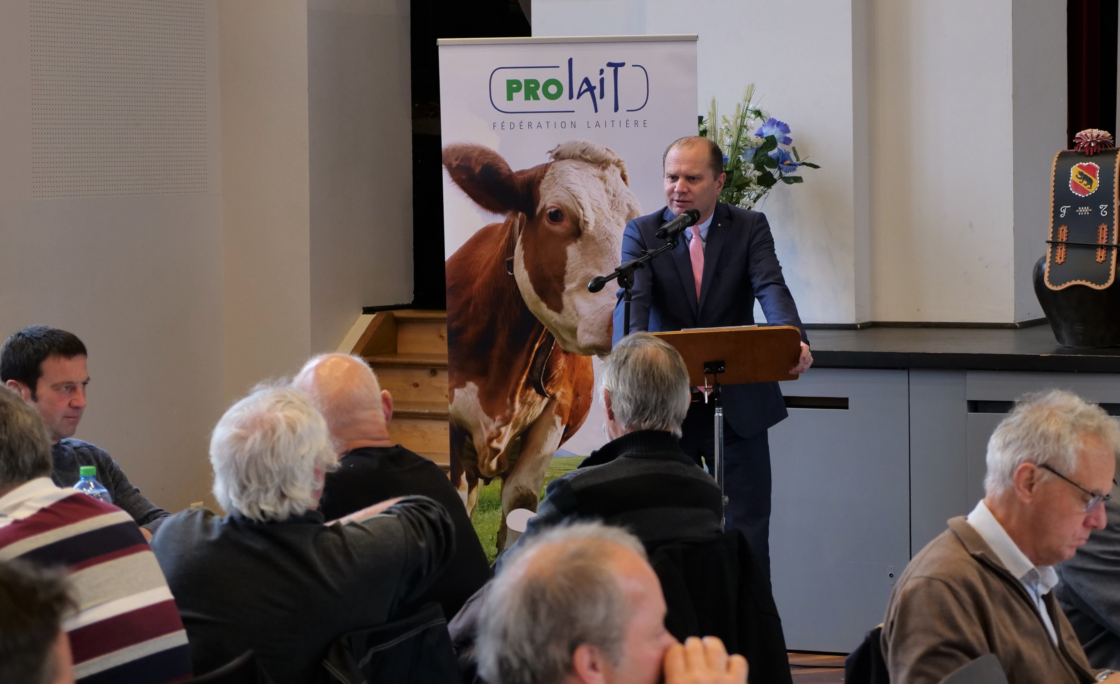 ©AGIR - Philippe Leuba a l'assemblée générale de Prolait, le 11 avril 2019 à Vallorbe