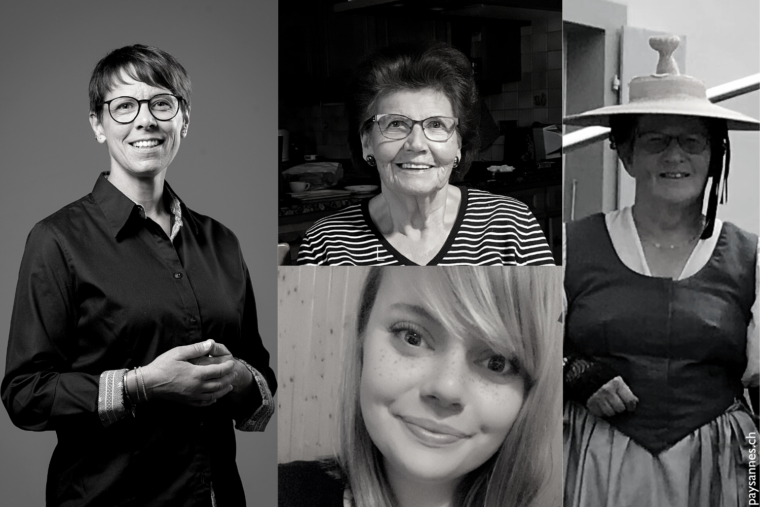 De g. à dr. : Anne Challandes, Huguette Emery, Cindy Martin et Antoinette Gavillet. DR paysannes.ch