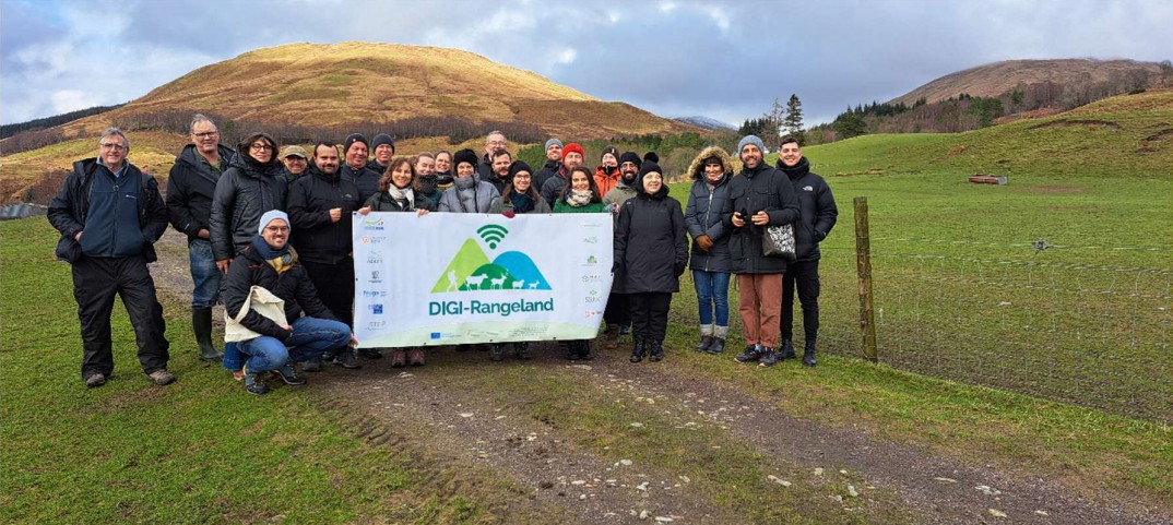 Les partenaires de DIGI-Rangeland visitent la ferme expérimentale de SRUC Kirkton & in Auchtertyre,  Crianlarich, Écosse. Photo: IDELE