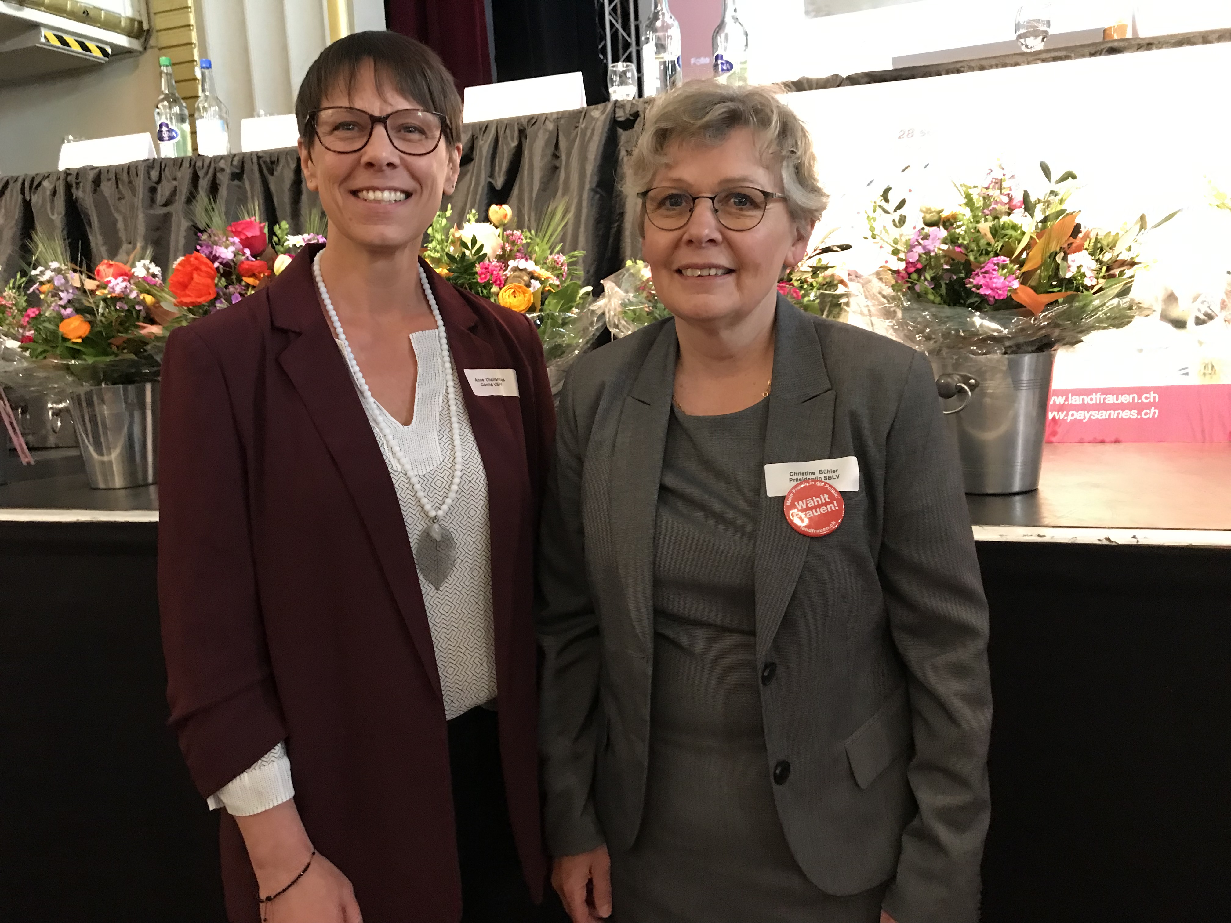 © AGIR - La nouvelle Présidente Anne Challandes et Christine Bühler la Présidente sortante.