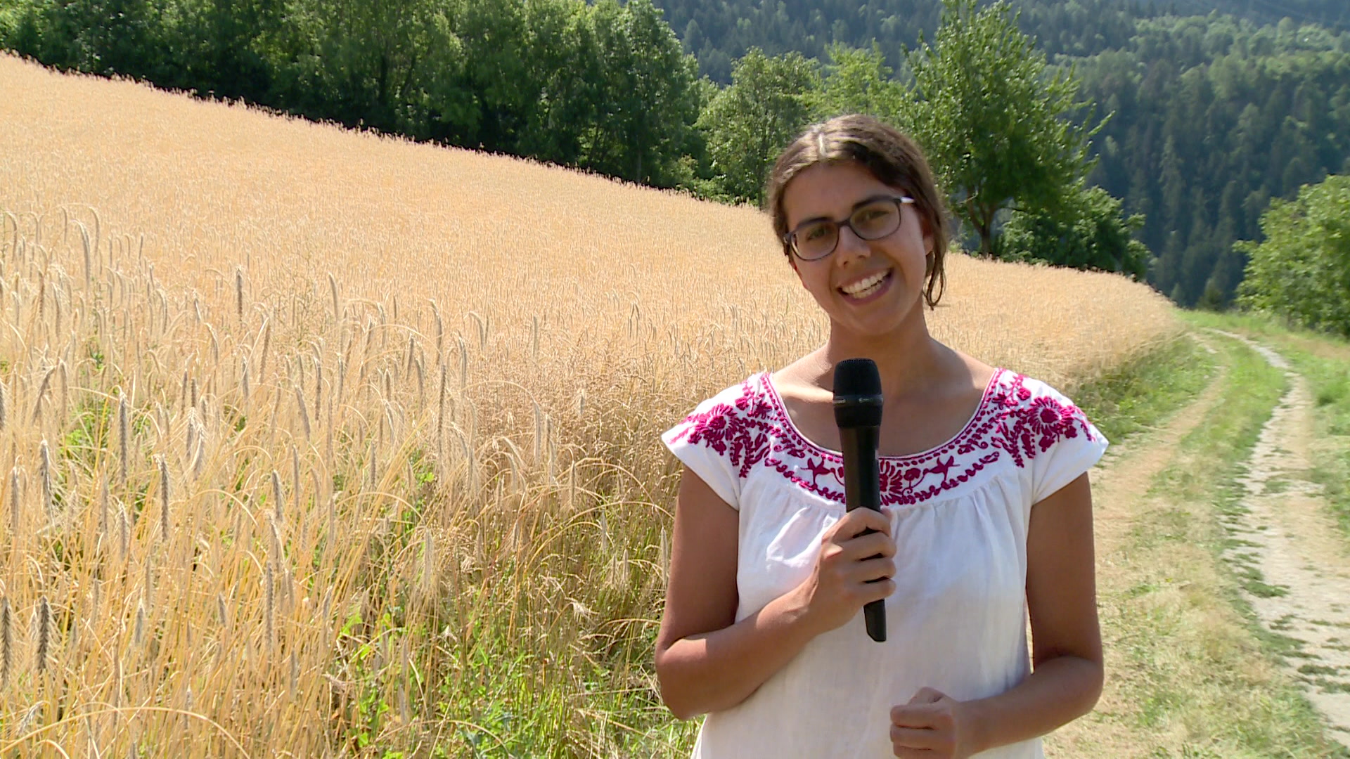 Viviane Givord, au cours d'un reportage sur Canal9 (DR)